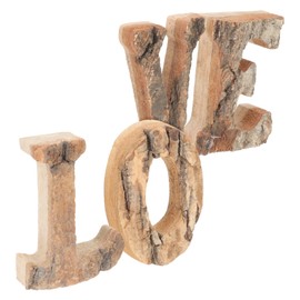 COHEALI 4pcs Rustic Decor Love Letters for Valentine's Day Weddings Engagements Home Restaurant Natural Solid Romantic Photo Prop and Decorative Accent