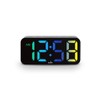 Acctim Ramone Black Digital Alarm Clock, LED Colour Changing Display,