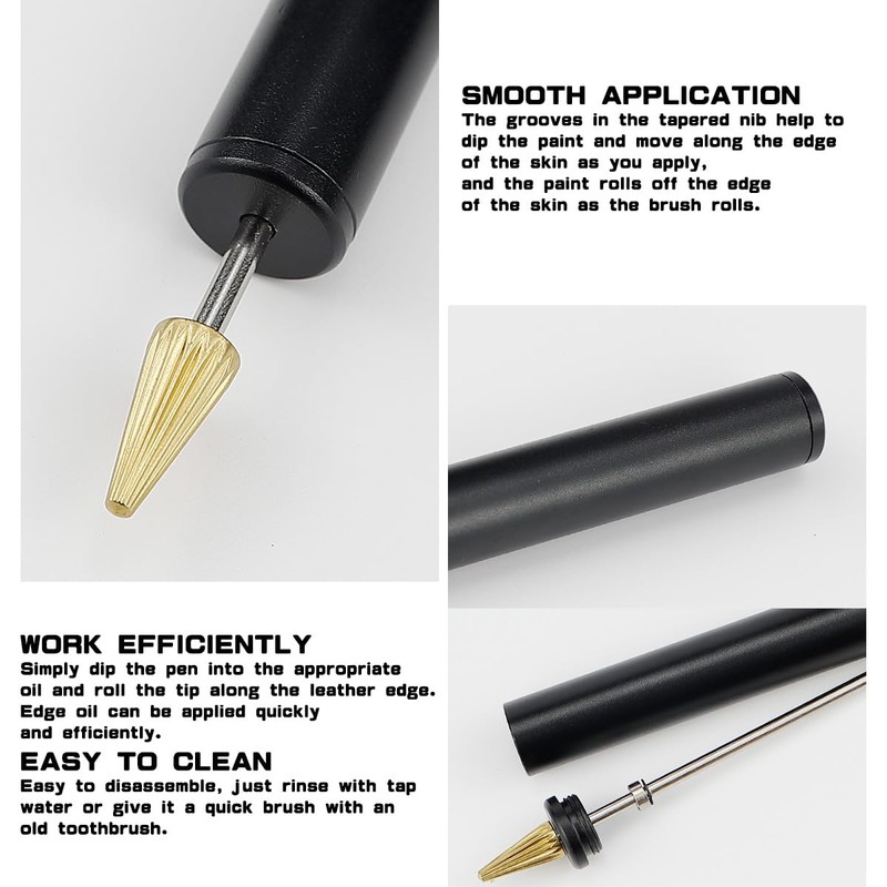 UPIQNG Leather Edge Dye Pen Leather Edge Printing Tool DIY