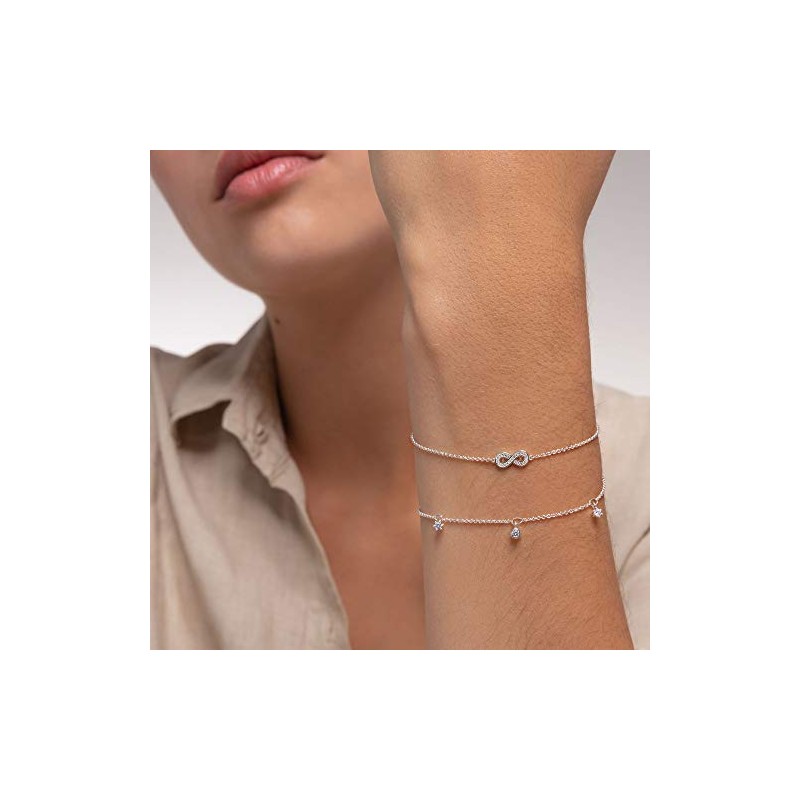 Thomas Sabo Infinity Bracelet 925 Sterling Silver A2003-051, Sterling Silver,
