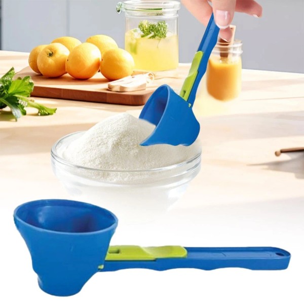 Unbranded No Spill Scoop Converts to Funnel With Silding Base