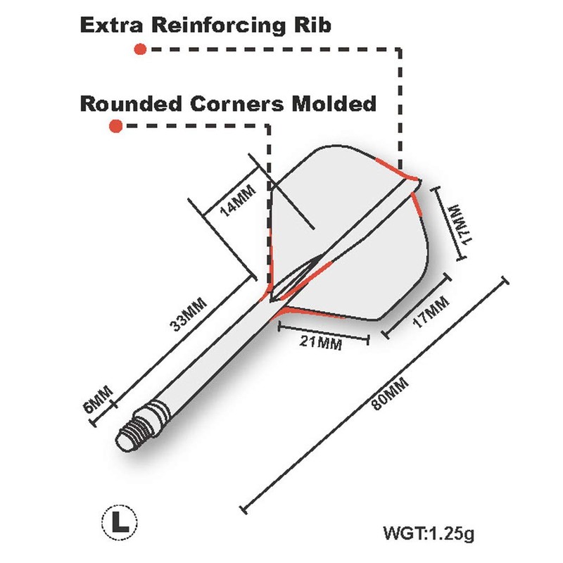 CUESOUL ROST Series Integrated Shaft Flight Standard Shape L Size,