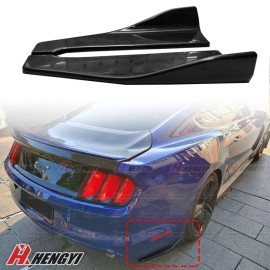 ZTT Gloss Black Rear Bumper Side Splitter For Ford Mustang GT GT500 Shelby 2015-2020