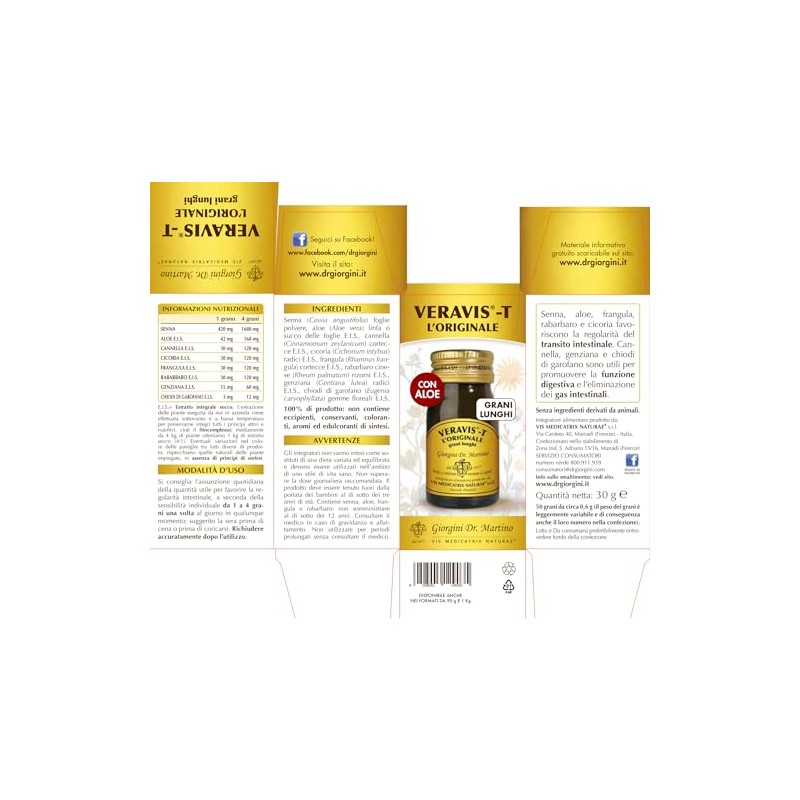VERAVIS-T L'ORIGINALE grani lunghi - 30 g
