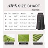 ATHX Women's Elegant Satin Midi Skirt Dressy Summer Casual High