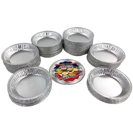 Pactogo 4 1/2" Foil Tart Pan 7/8" Deep - Mini Baking Pie Tins (Pack of 500)