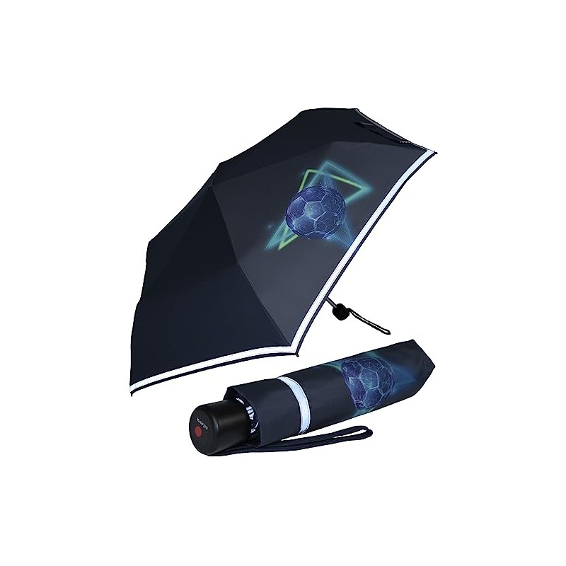 Knirps children's compact umbrella with reflective trim., Sporty
