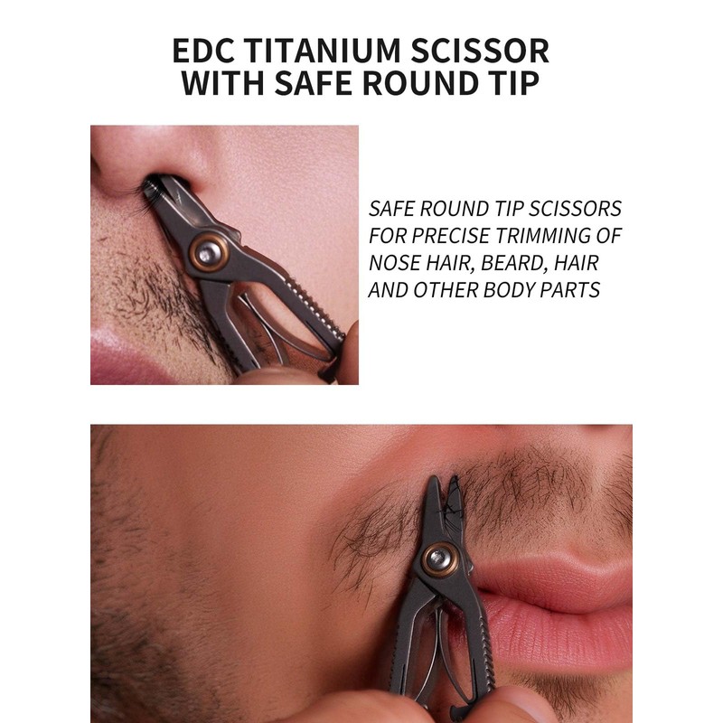 TIKIDESIGN Titanium Nose Hair Scissors
