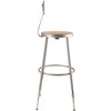 NPS 24" Adjustable Height Steel Stool with Backrest, Grey