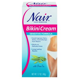 Nair Hair Remover Bikini Cream With Green Tea Sensitive Formula 1.70 oz (Pack of 5)