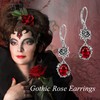 ONEFINITY Gothic Rose Flower Earrings 925 Sterling Silver Rose Flower