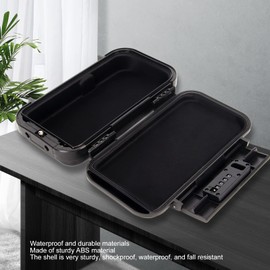 Portable Safe Box, Combination Security Case LockBox with Code, Removable Chain, Waterproof Anti Theft Portable Lock Box for Car, Dorm, Beach, Hotel, Travel