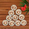 50 pcs Rhinestone Embellishments Crystal Button Gold Flatback DIY Craft