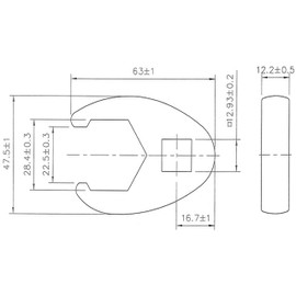 BGS 1757-28 | Crowfoot Spanner | 12.5 mm (1/2") Drive | 28 mm