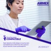 AMMEX Indigo Nitrile Disposable Exam Gloves, 3 Mil, Latex/Powder Free,