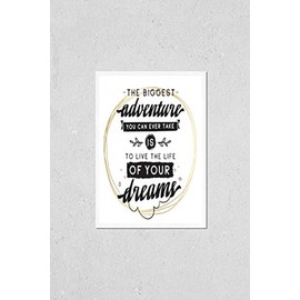 Inspirational quote, motivation. Typography for t shirt, invitation, greeting card sweatshirt printing and embroidery. Print for tee. The biggest adventure you can ever take is live the life...