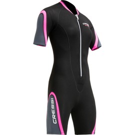 Cressi Women's Shortie Wetsuit, Black/Aguamarina, XS UK