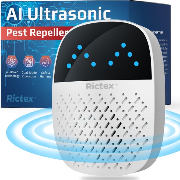 Advanced AI Ultrasonic Pest Repeller: Indoor Ultrasonic Repellent for Mouse,