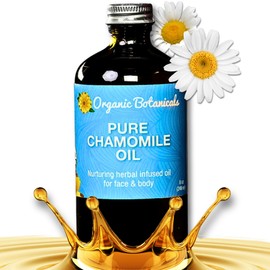 Organic Botanicals Pure Organic Chamomile Oil - USDA Certified, Premium Grade Natural Therapeutic Oil for Body, Skin, Face, Hair & Massage Therapy - Relaxing, Bath & DIY Infused Flower Extract (8 oz)
