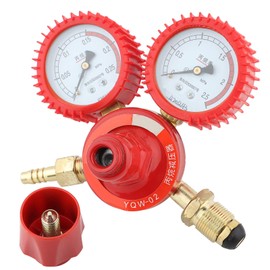 EVTSCAN Pressure Gauge, YQW-02 Zinc Alloy Propane Regulator Welding Cutting Parts Propane Pressure Reducer Valve Meter