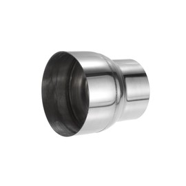 Hihaha Exhaust Pipe Adapter Connector Reducer, 3" ID - 4" OD Exhaust Adapter Universal for Car Truck Pickup Durable Stainless Steel Silver Tone Durable Material