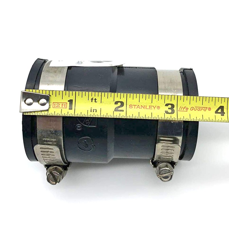 Rubber Flex Coupling Unparallel 1-1/2” x 1-1/4”, Black