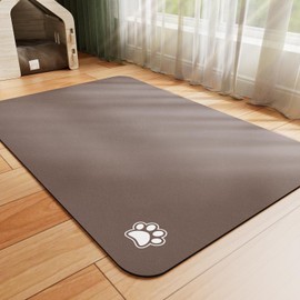 HotLive Pet Feeding Mat - Absorbent Dog Mat for Food and Water, No Stains Cat Bowl Mat, Easy to Clean Pet Placemats, Quick Dry Dog Water Dispenser Mat for Messy Drinkers | Brown 16"x 24"