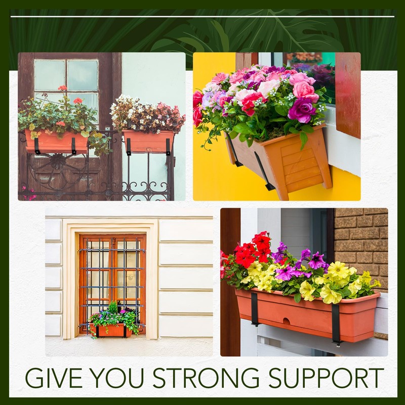 Layhit 10 Pcs Adjustable Planter Box Brackets Universal Heavy Duty