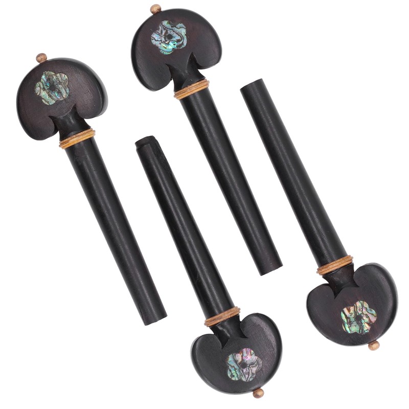 4PCS Fine Tune Peg Black Ebony Pre Punched Handmade Wear