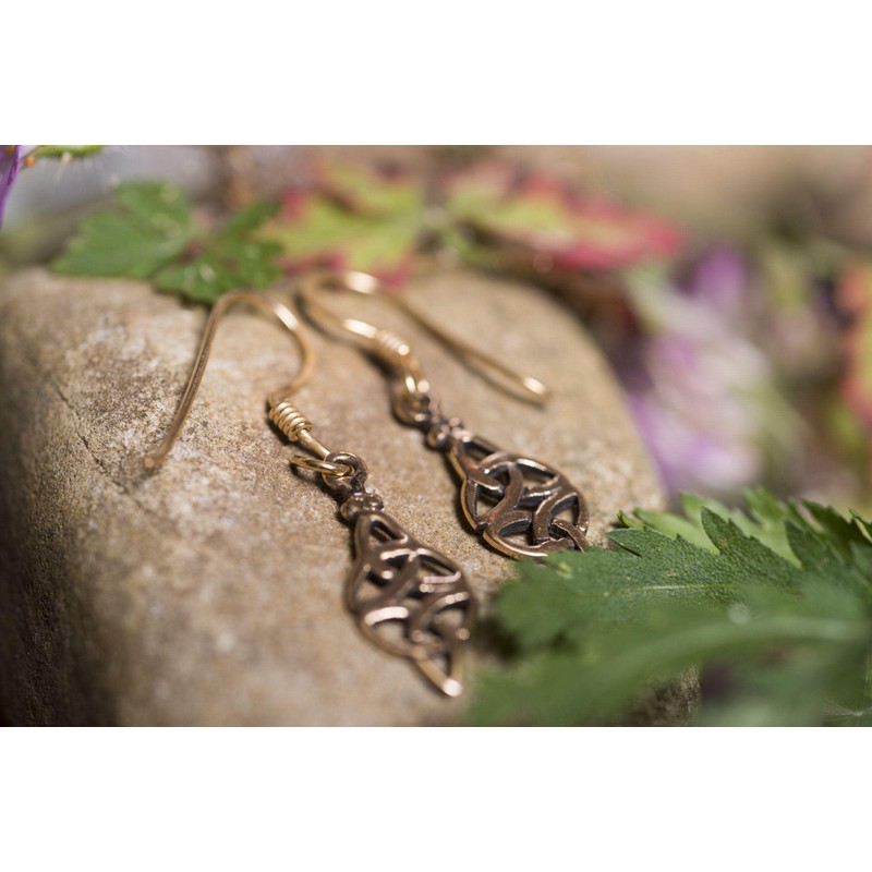 WINDALF Celtic Bronze Earrings Nadina 3.3 cm Life Spirals Celtic