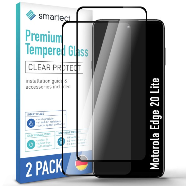 smartect Glass Screen Protector [2 Pieces, Full Screen] for Motorola