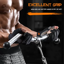 SueStar Workout Gloves for Men Women Full Palm Protection Excellent Grip Ultra Breathable for Gym Training Weightlifting Fitness [L]
