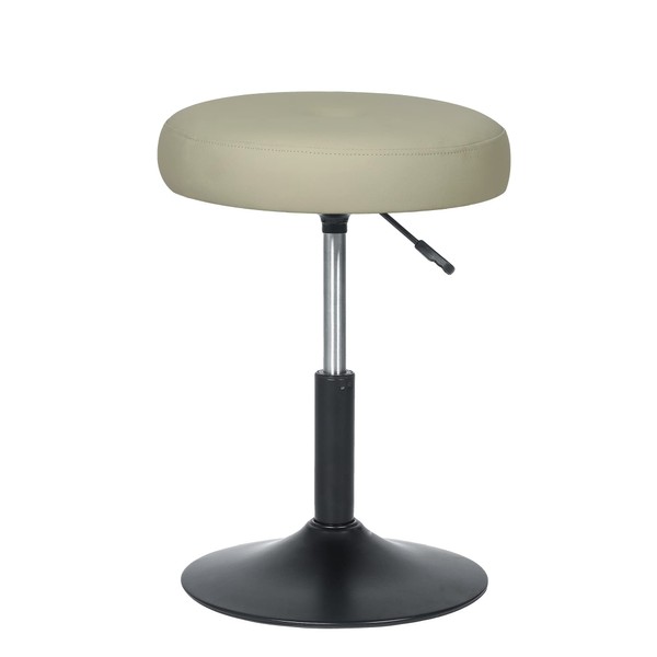 Adeco Modern Round Vanity Stool Chair for Makeup Room, Height