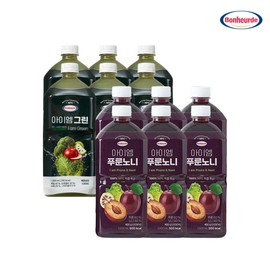 100% NFC 착즙 보넬드 아이엠 12병 혼합구성(푸룬6+그린6)_이너뷰티 100% NFC Juiced Boneld I Am 12-Bottle Mixed Set (6 Prune + 6 Green) _ Inner Beauty