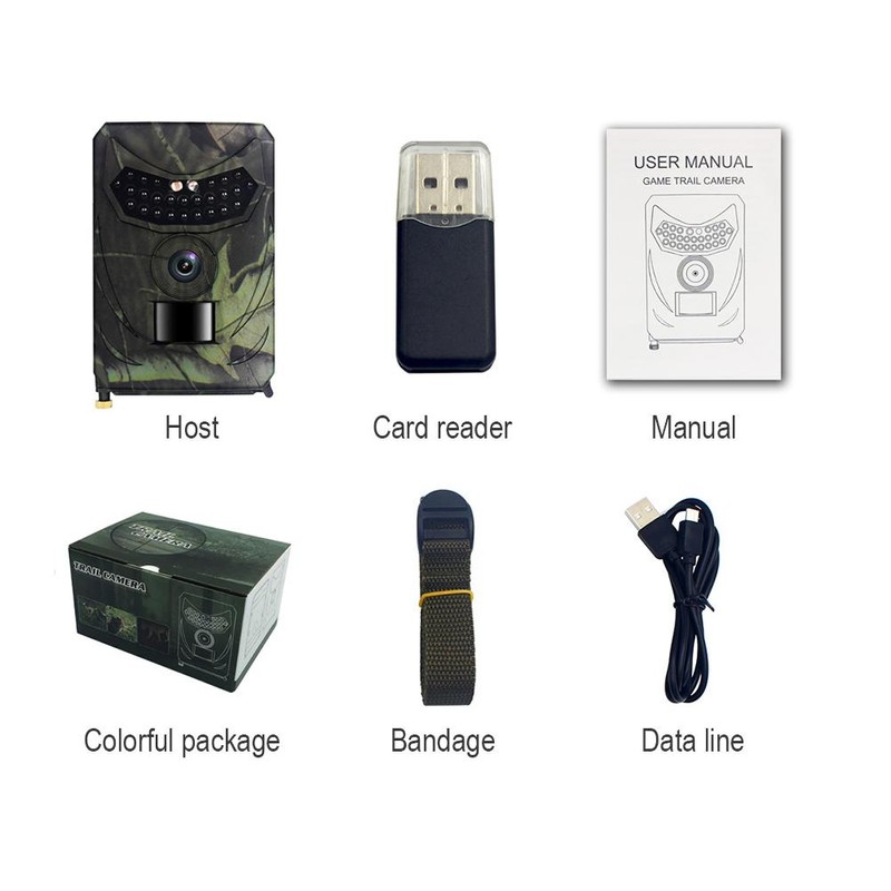 Trail Camera 16MP 1080P HD Video Game Camera with 26pcs