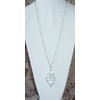 Cadena de acero inoxidable con cordón para mujer, fabricada en