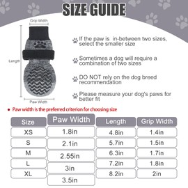 PUPTECK Double Sided Non-Slip Dog Socks for Hardwood Floors - 3 Pairs Anti Shedding Pet Grip Socks with Adjustable Magic Straps for Small, Medium and Large Dogs to Prevent Licking