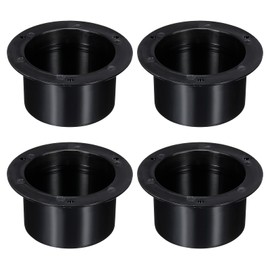 PATIKIL 3 Inch Duct Connector Flange, 4 Pack Exhaust Hose Flange ABS Round Air Duct for Heating Cooling Ventilation System