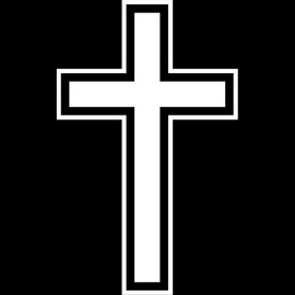 Decal Stickers of Cross (White) (Set of 2) Premium Waterproof Vinyl Decal Stickers for Laptop Phone Accessory Helmet Car Window Mug Tuber Cup Door Wall Decoration - ANDsticd25631WH