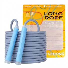 [JUMP Yuedong] Kids Group Long Jump Rope, Large Jump Rope, Long Handle, Full Rubber Grip, Anti-Slip, Double Handle, 7mm Extra Thick PVC Rope, High Abrasion, All-Ground Compatible, Built-in Bearings, Fast and Smooth Rotation, Adjustable Length, Anti-Twist, For School, Competition, Elementary Students, Toddlers, Great for Group Activities, School Events, Corporate Events, Parent-Child Recreation (70) 0cm)
