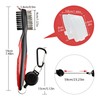 Golf Club Cleaning Brush with Lid, Dual-Sided Brush and Groove