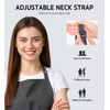 Syntus 2 Pack Adjustable Bib Apron Waterdrop Resistant with 2