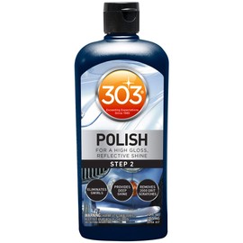 303 Polish - for High Gloss, Reflective Shine - Eliminates Swirls - Provides Deep Shine to Paint - Removes 2000 Grit Scratches (Step 2), 12 fl. oz. (30704)