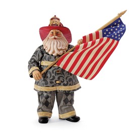 Department 56 Possible Dreams Jim Shore Santa Tribute to 9/11 Figurine, 11 Inch, Multicolor