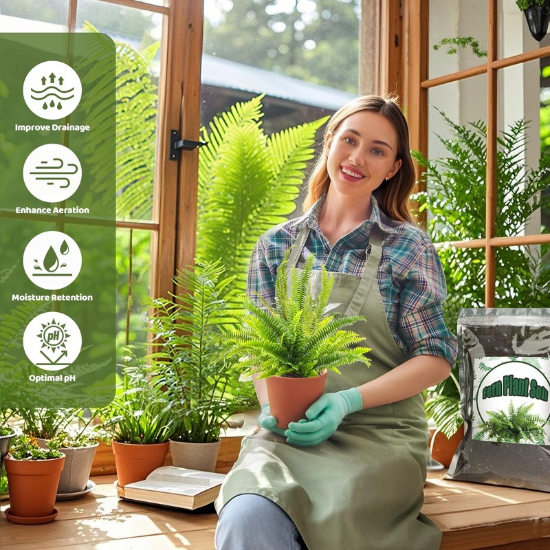 Doter Potting Soil Mix for Fern 2qt, Custom Hand Blended