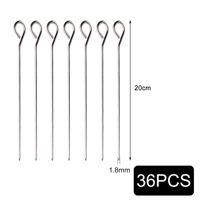 Eupneicu Stainless steel roulade needles [36 pieces], roulade needles 20