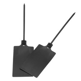 sourcing map Plastic Seals Shipping Tags, for Plastic Tie Mark Product Identification Tags,Valve Marking,Outdoor Tagging, 2.3x3.9 Inch Black 50Packs