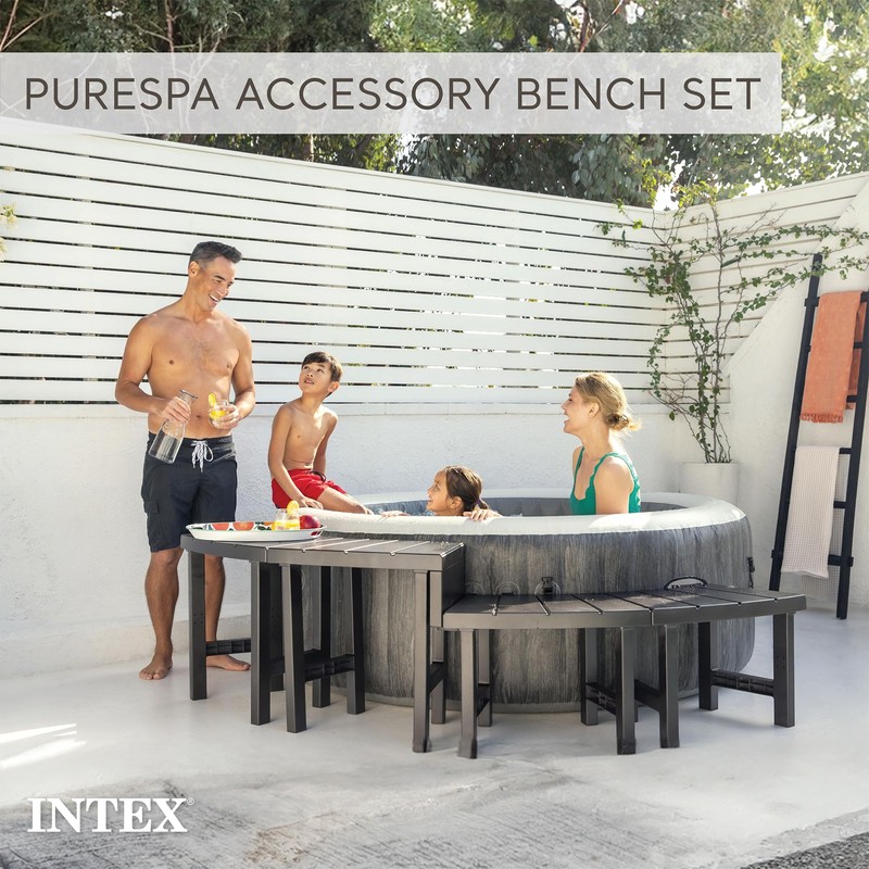 Intex Set of 4 PureSpa Benches, 2 Medium and 2