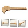 GLEAVI Wood Caliper Measuring Ruler Portable Straight Ruler for Students
