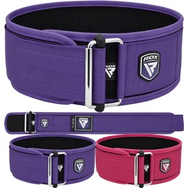 RDX Women Weight Lifting Belt 4” Adjustable Back Lumbar Support Bodybuilding, Powerlifting Strength Training Core Exercise Fitness Workout Squats Deadlifts,Ladies Home Gym Equipment